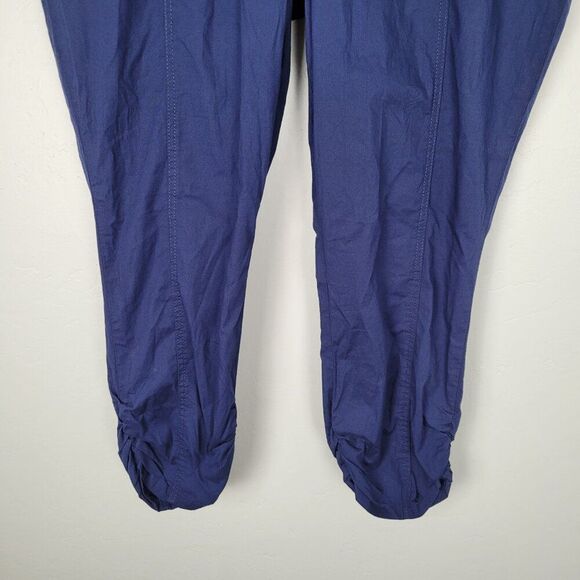 Torrid Crop Pull On Skinny Stretch Poplin Mid Rise Pant Navy Blue Size 2X NWT - Picture 4 of 11
